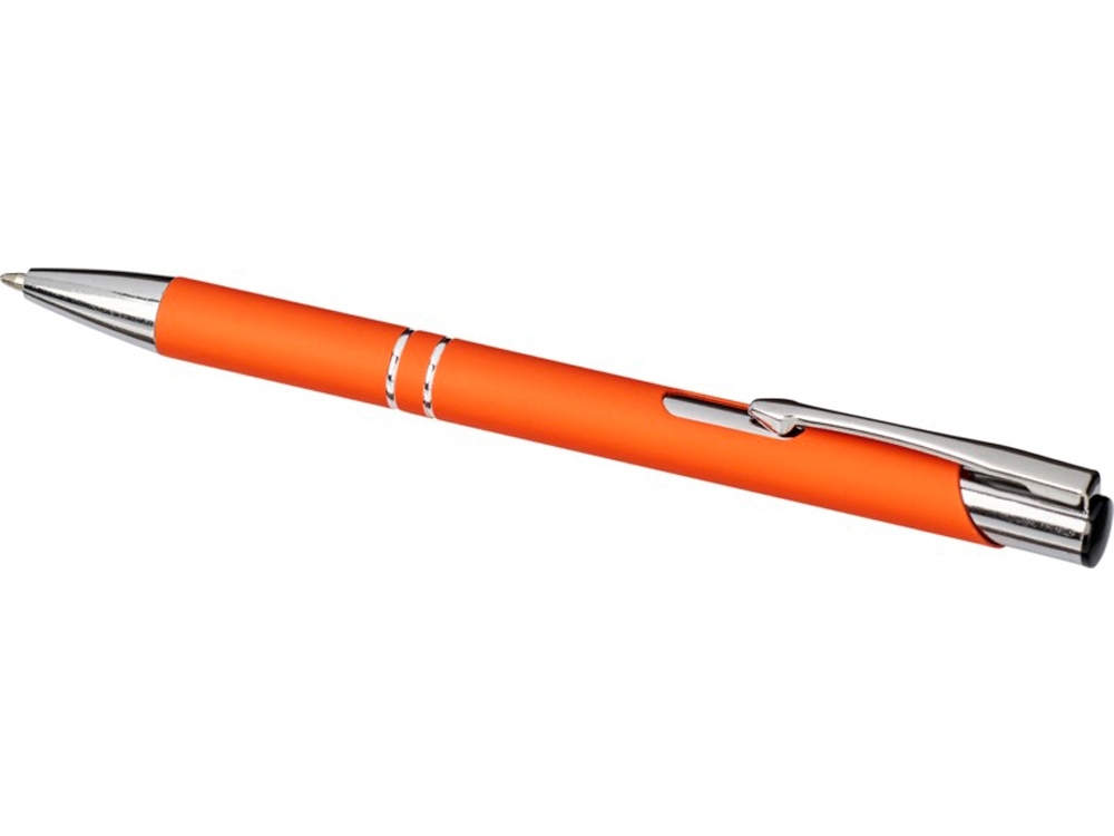 Ручка металлическая шариковая «Moneta» с антискользящим покрытием, оранжевый, алюминий