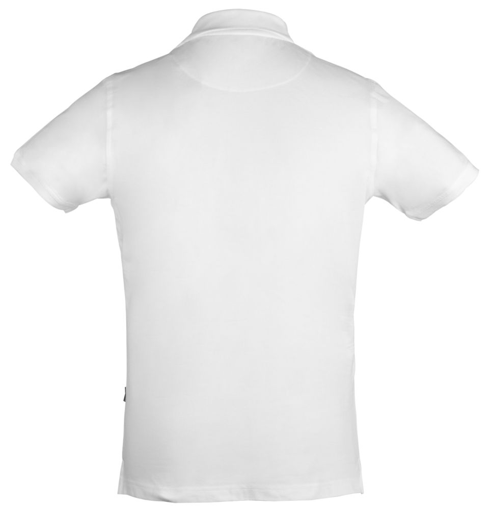 Рубашка поло стретч мужская Eagle, белая, белый, плотность 200 г/м²; пике, хлопок 95%; эластан 5%