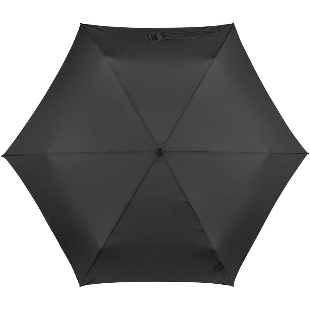 Зонт складной TS220 с безопасным механизмом, черный, черный, пластик