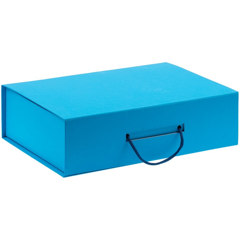 Коробка Case, подарочная, голубая, голубой, картон