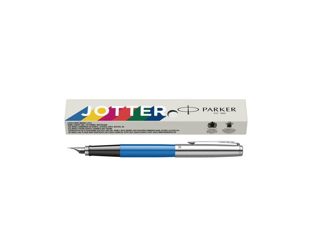 Ручка перьевая Parker Jotter Originals, F, серебристый, металл