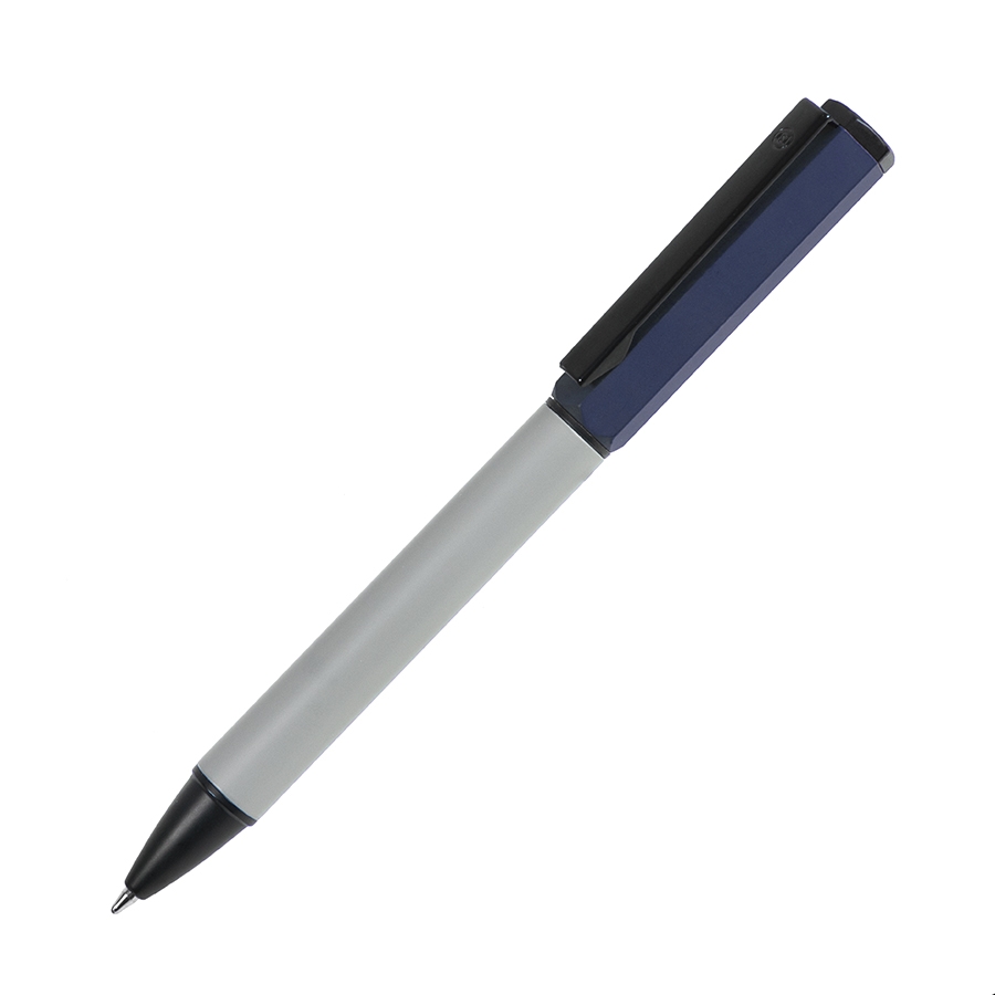 BRO, ручка шариковая, темно-синий, металл, пластик, темно-синий, серый, алюминий, пластик