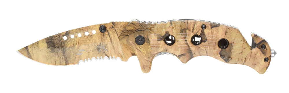 Нож складной Stinger, 95 мм, (песочный камуфляж), рукоять: алюминий (песочный камуфляж), разноцветный