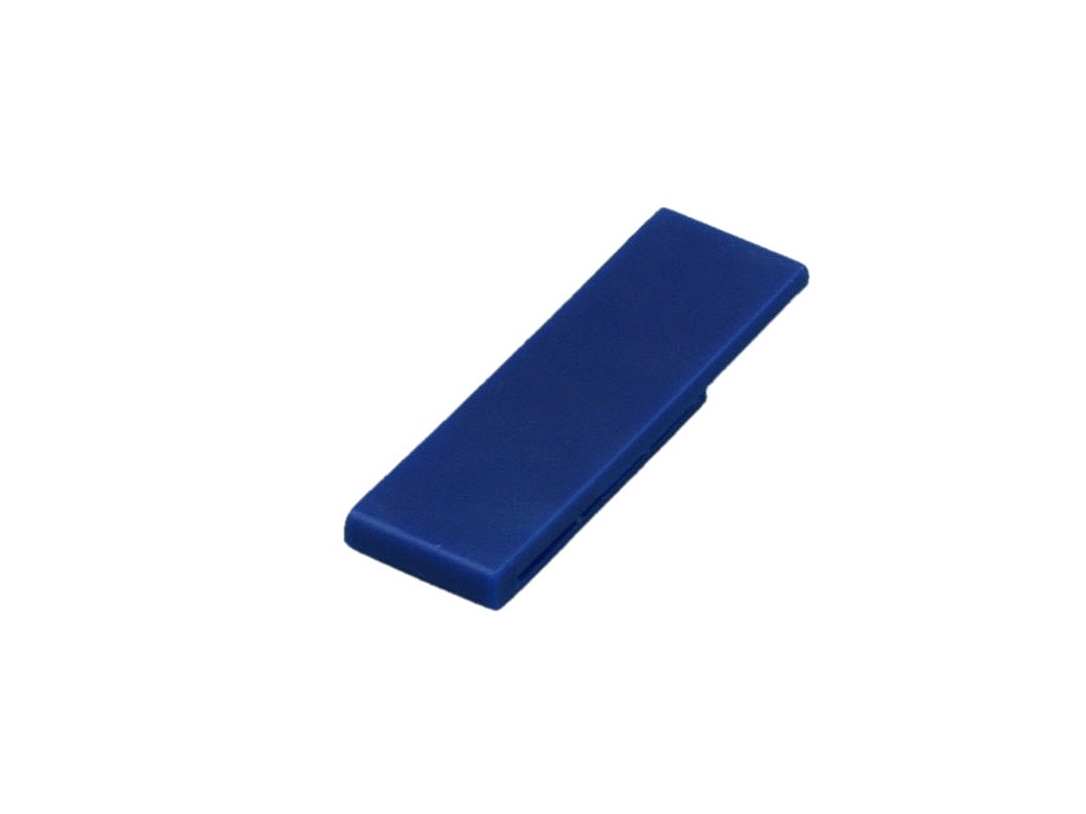 USB 2.0- флешка промо на 64 Гб в виде скрепки, синий, пластик