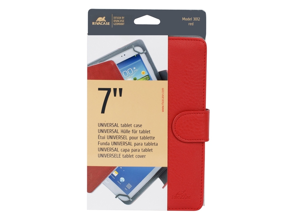 Чехол универсальный для планшета 7", красный, пластик
