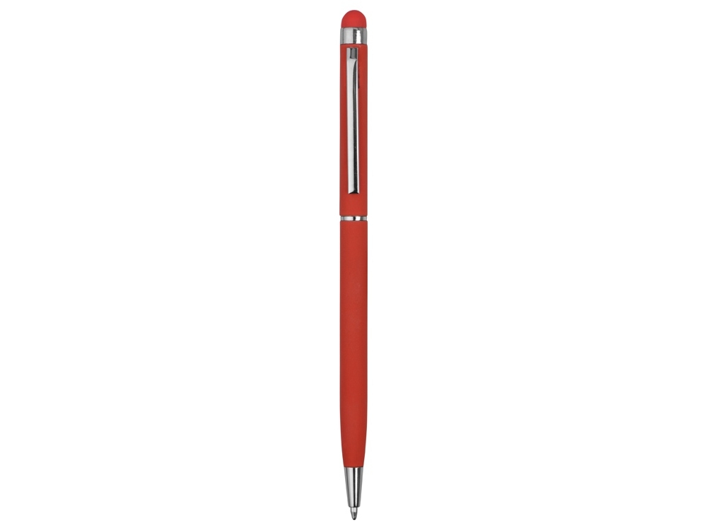 Ручка-стилус металлическая шариковая «Jucy Soft» soft-touch, красный, soft touch