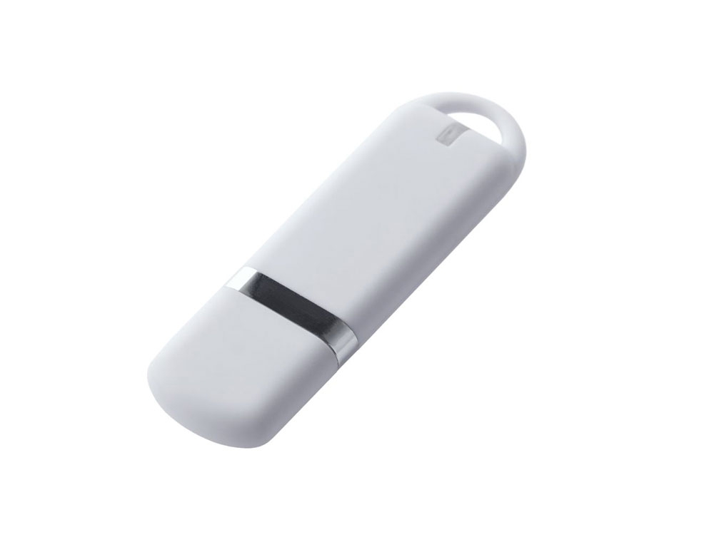 USB 3.0- флешка на 128 Гб, soft-touch, белый, soft touch