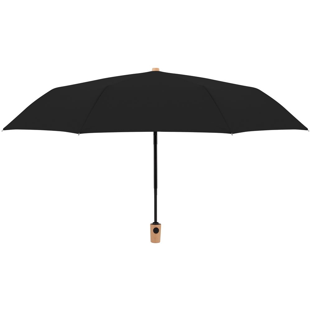 Зонт складной Nature Magic, черный, черный, полиэстер