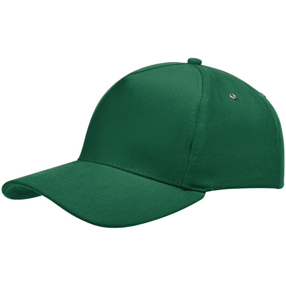 Бейсболка Standard, темно-зеленая, зеленый, хлопок