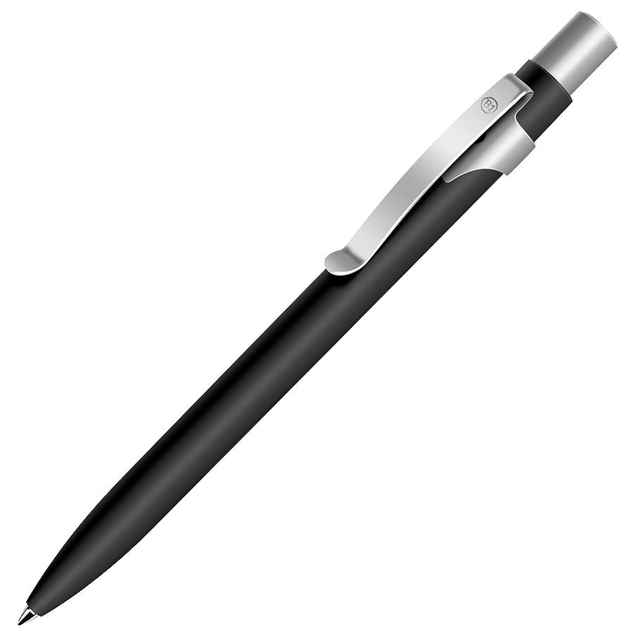 ALPHA, ручка шариковая, черный/хром, металл, черный, серебристый, металл