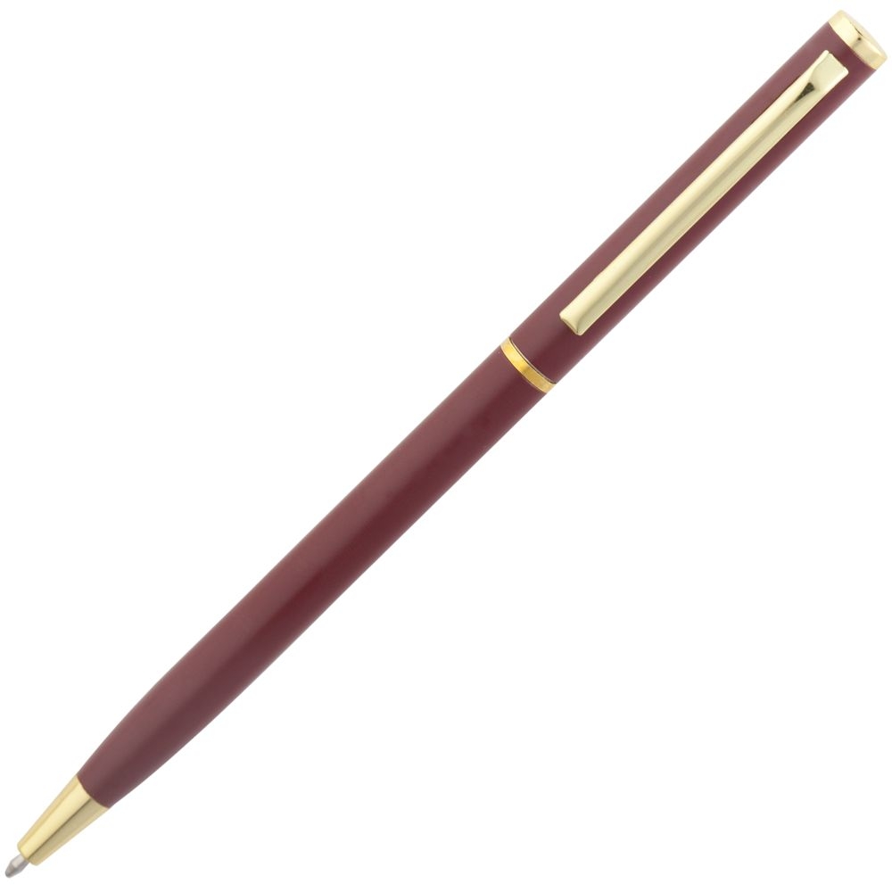Ручка шариковая Hotel Gold, ver.2, матовая бордовая, бордовый, металл