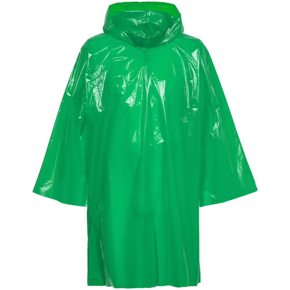 Дождевик-плащ CloudTime, зеленый, зеленый, пластик