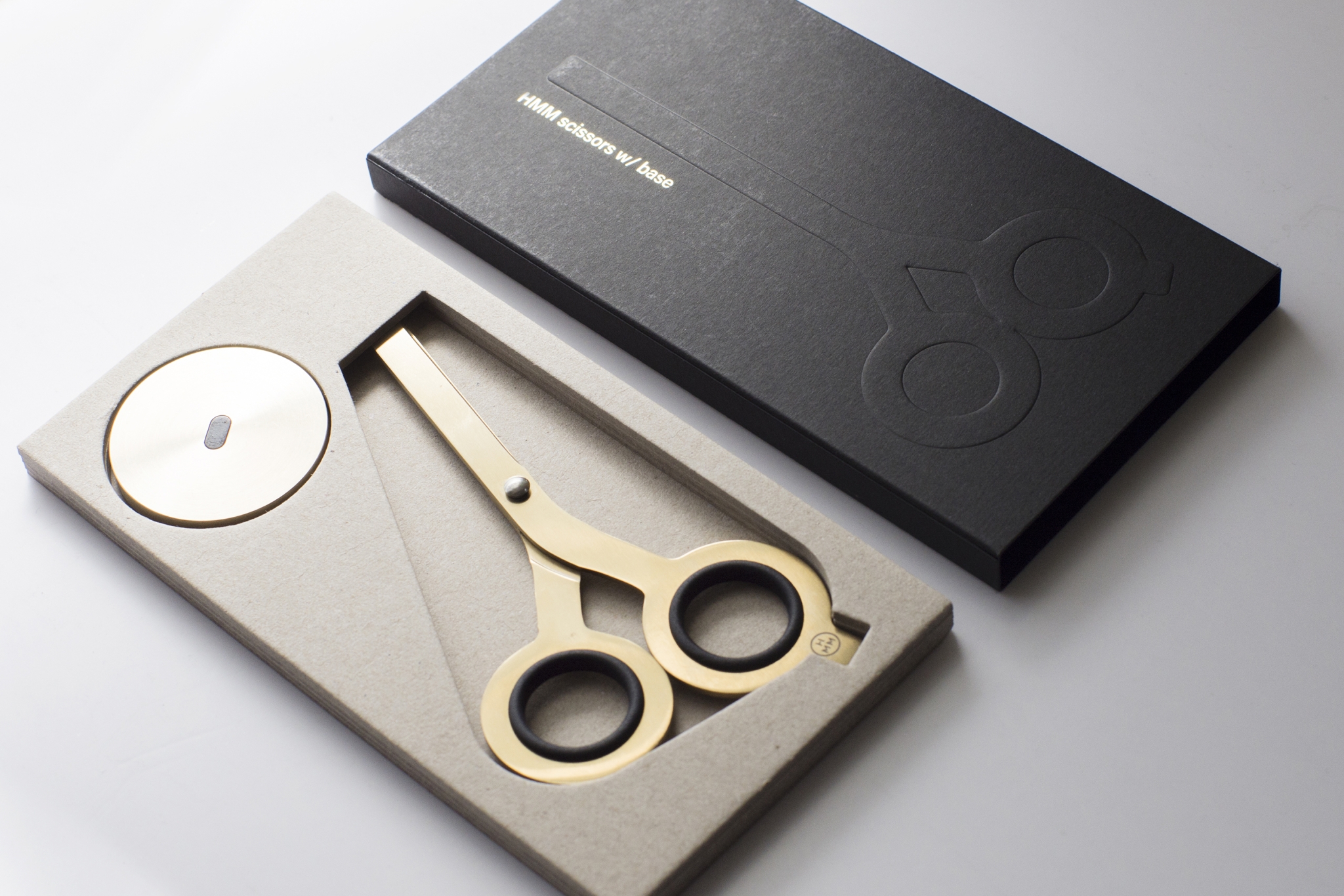 Настольные ножницы на магнитной подставке SCISSORS GOLD золотые, черный, японская нержавеющая сталь