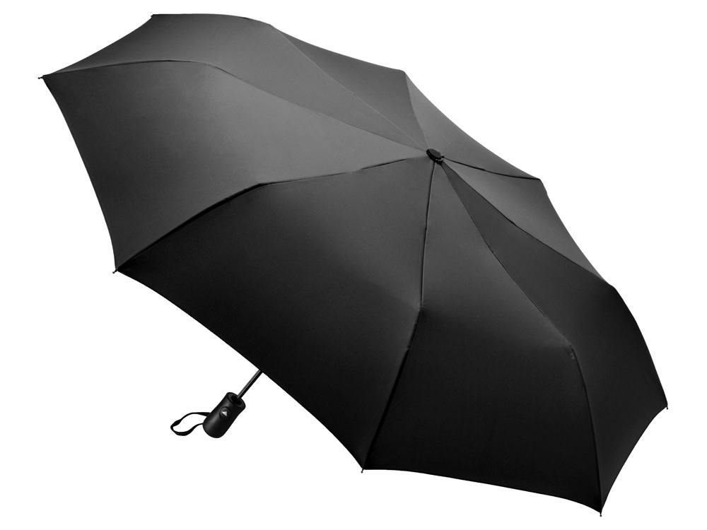 Зонт складной «Marvy» с проявляющимся рисунком, черный, полиэстер, soft touch