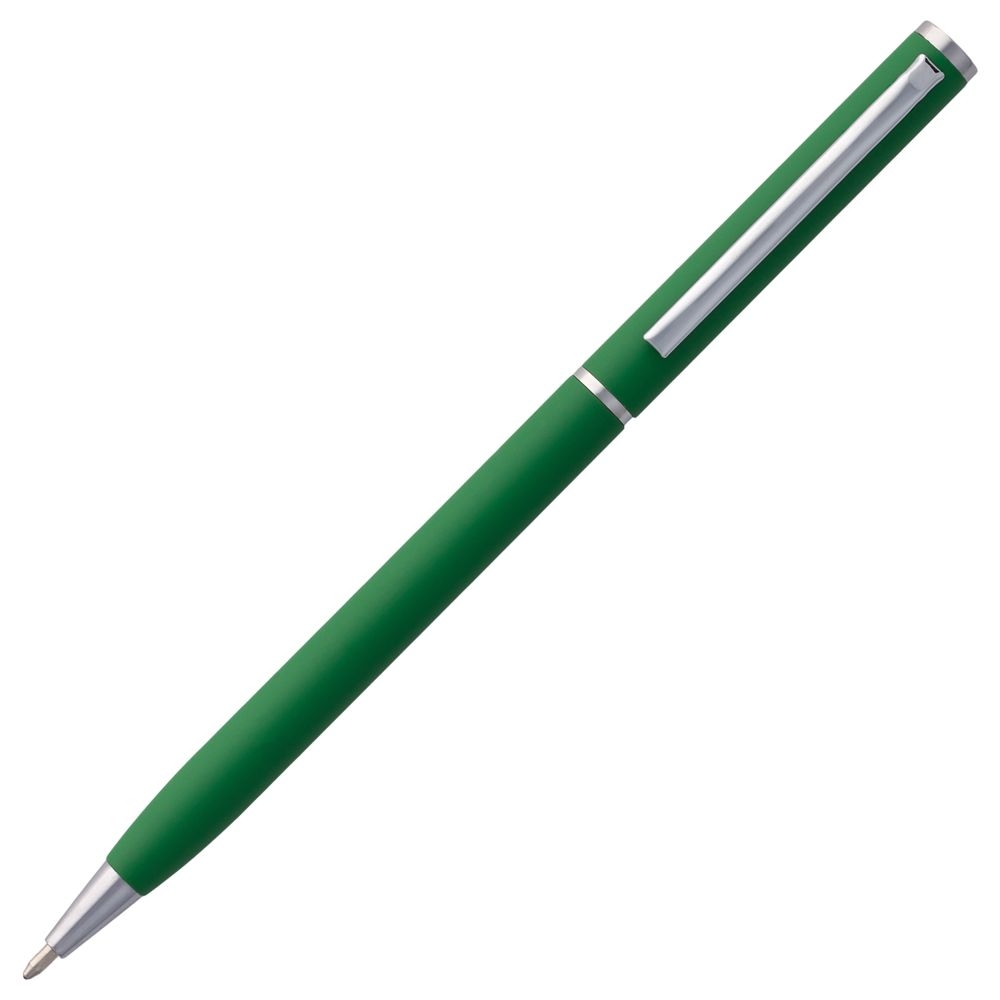 Ручка шариковая Hotel Chrome, ver.2, матовая зеленая, зеленый, металл