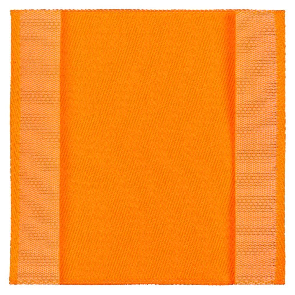 Лейбл тканевый Epsilon, L, оранжевый неон, оранжевый, полиэстер