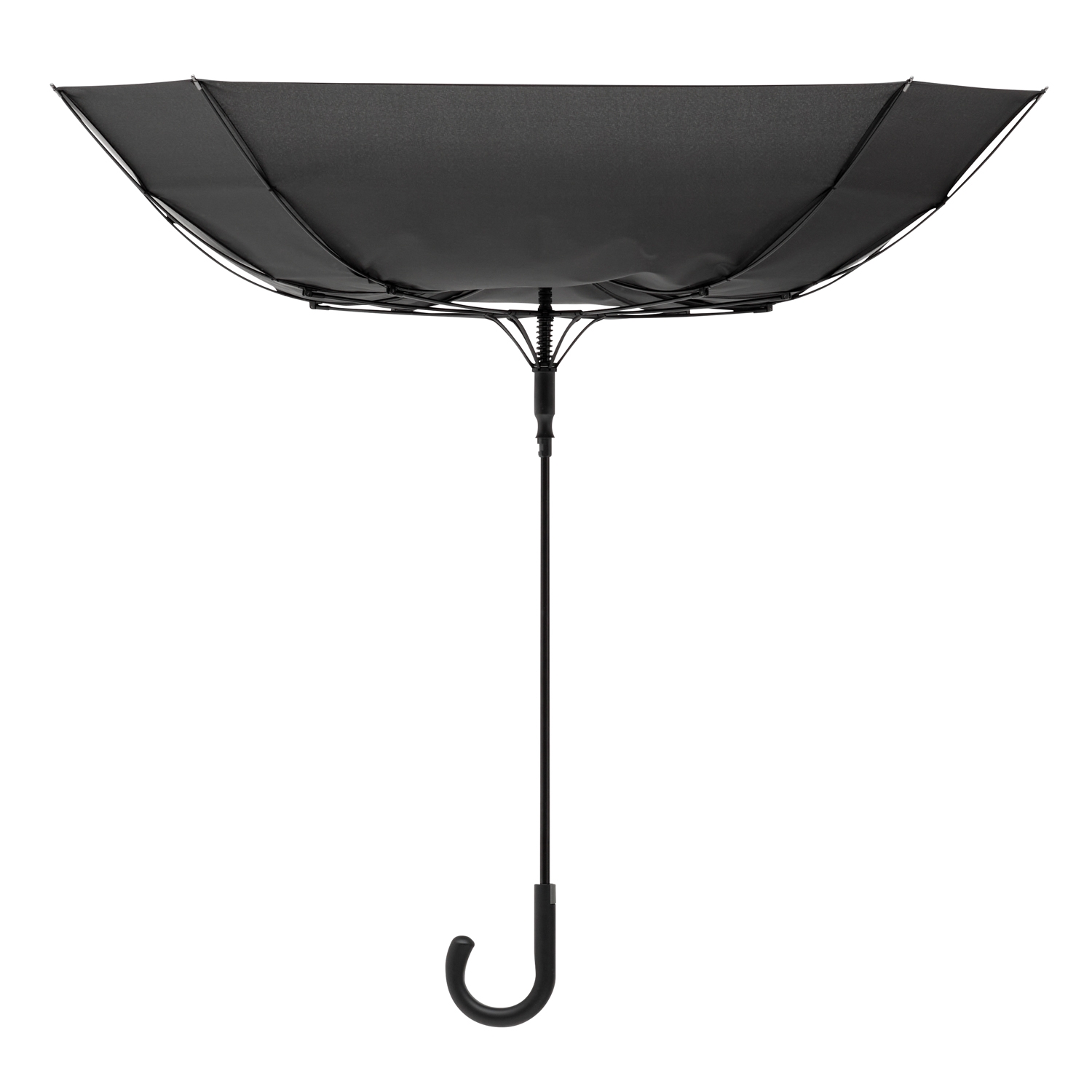 Зонт-трость с квадратным куполом Mistral, черный, черный