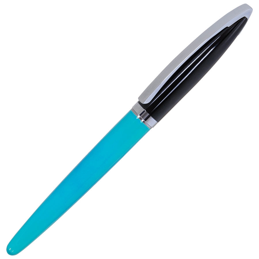 ORIGINAL, ручка-роллер, голубой/черный/хром, металл, голубой, черный, металл