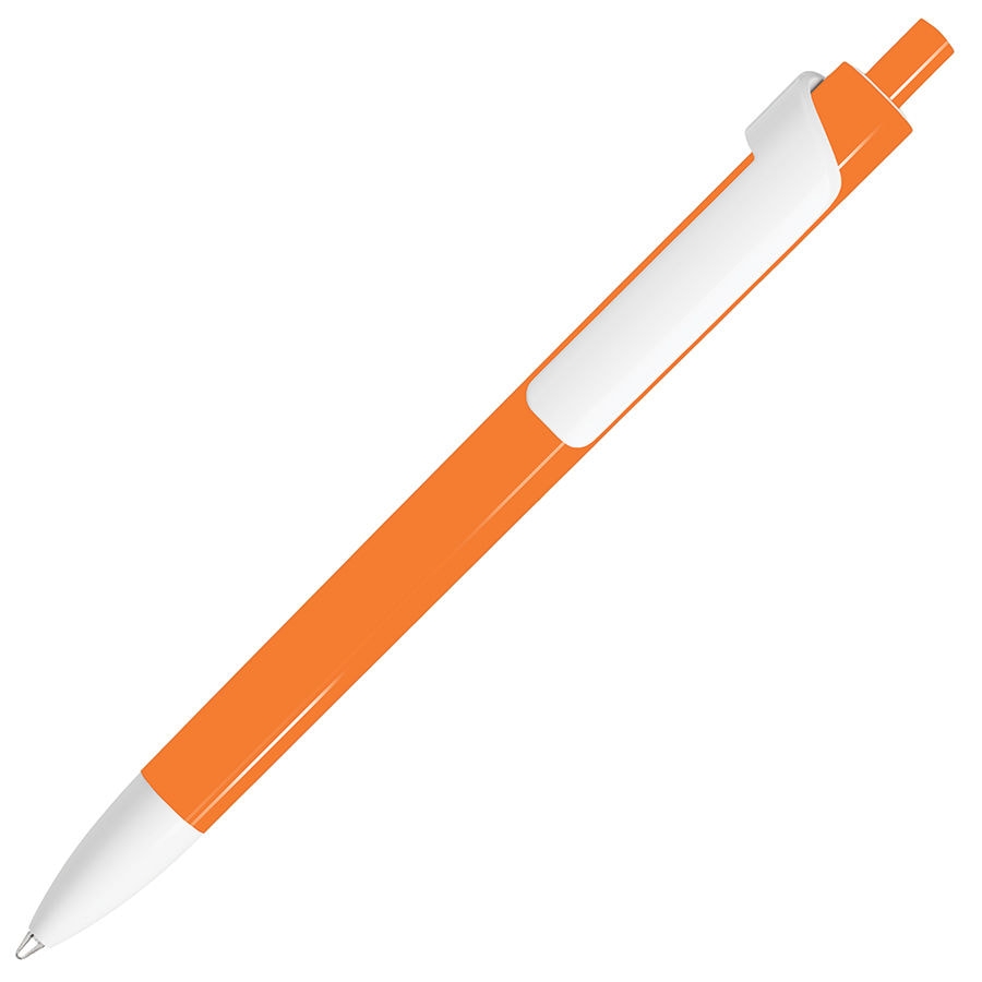 FORTE, ручка шариковая, оранжевый/белый, пластик, оранжевый, белый, пластик