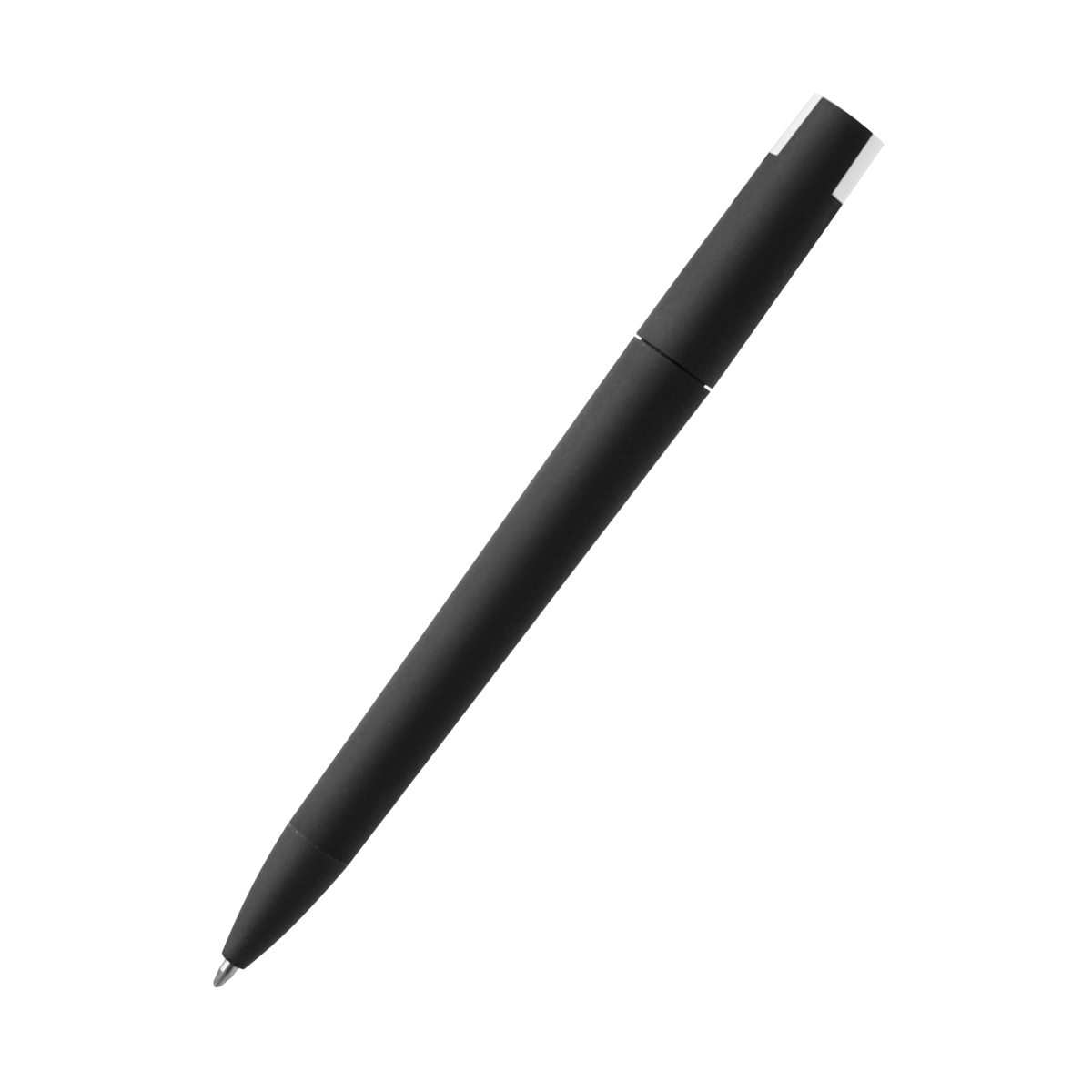 Ручка пластиковая T-pen софт-тач, черная, черный