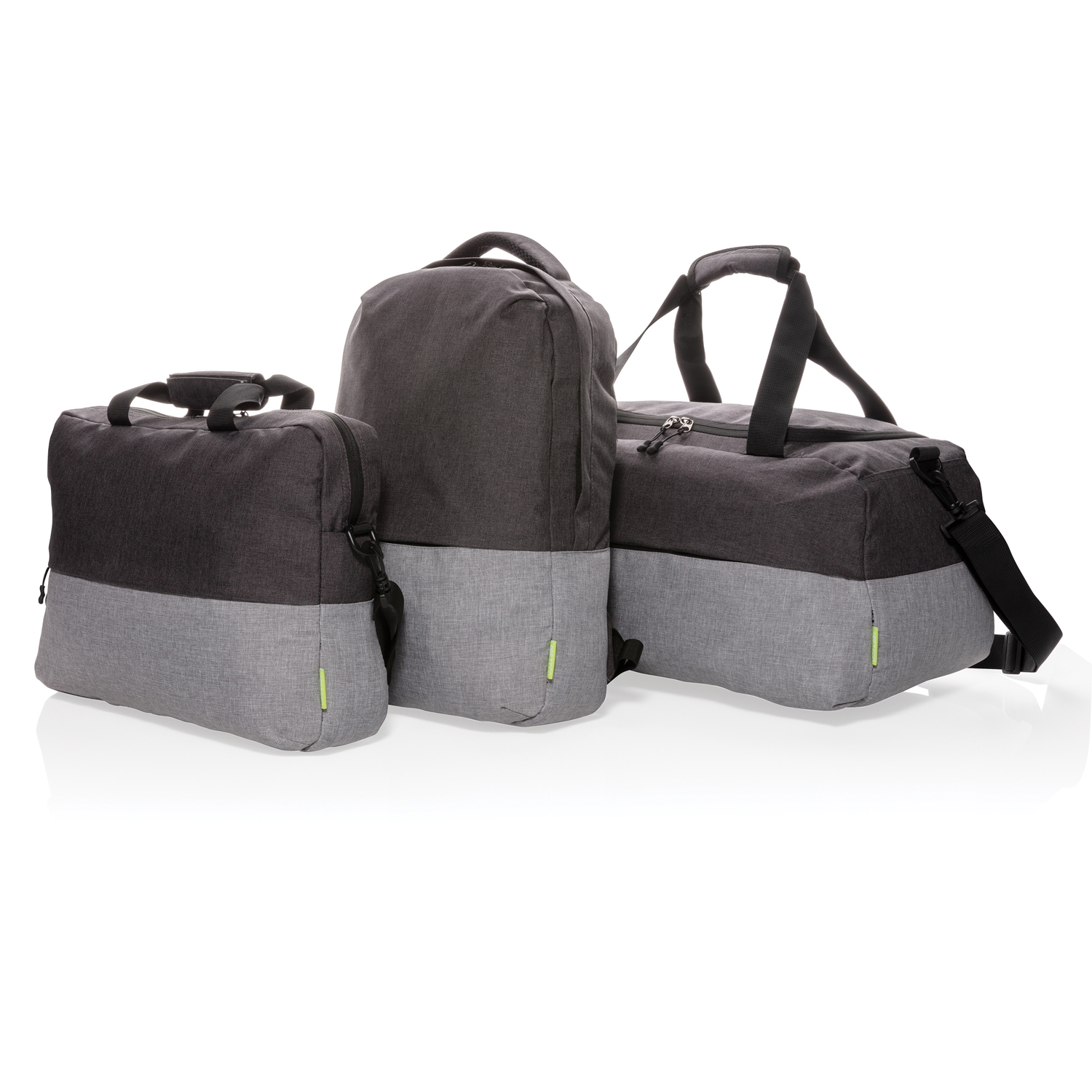 Рюкзак для ноутбука Duo color 15.6” с RFID защитой (не содержит ПВХ), серый, rpet; полиэстер