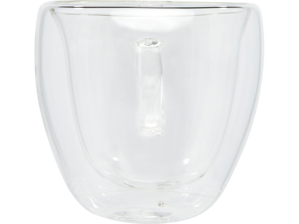 Стеклянный стакан «Manti» с двойными стенками и подставкой, 100 мл, 2 шт, натуральный, бамбук, стекло