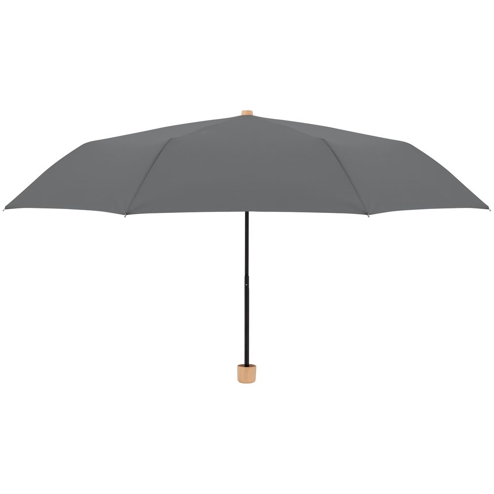 Зонт складной Nature Mini, серый, серый, полиэстер, пластик