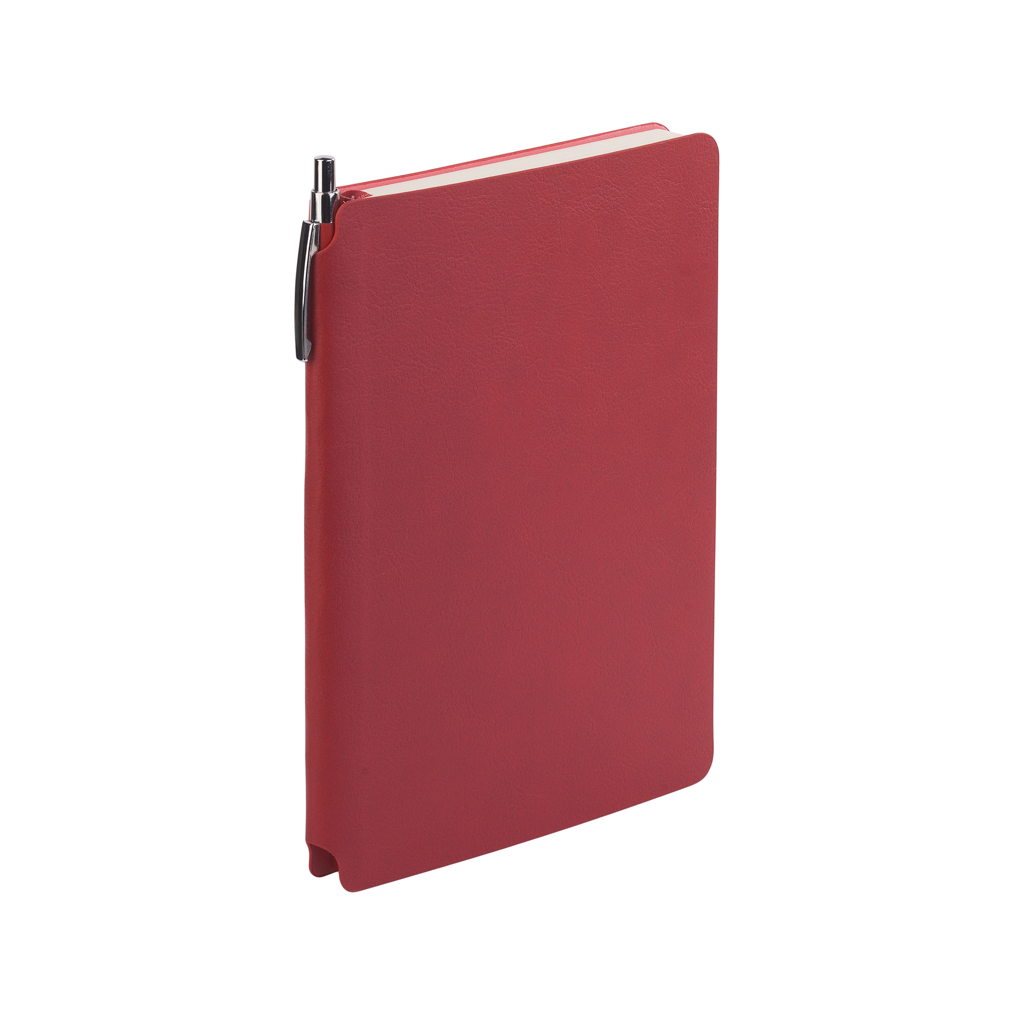 Ежедневник недатированный "Альба", формат А5, гибкая обложка, красный, кожзам