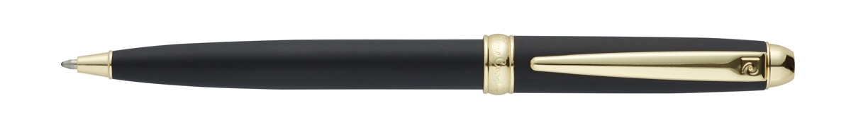 Ручка шариковая Pierre Cardin ECO, цвет - черный. Упаковка Е-2, черный, латунь, нержавеющая сталь