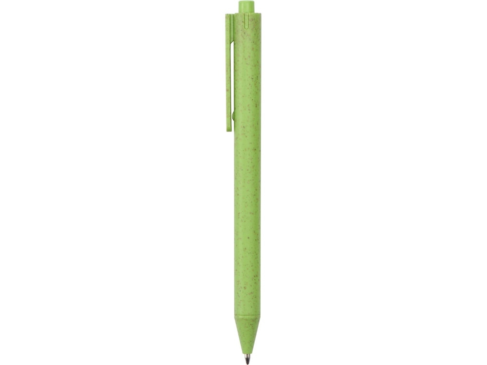 Блокнот «Toledo S» с шариковой ручкой из пшеницы и пластика, зеленый, растительные волокна