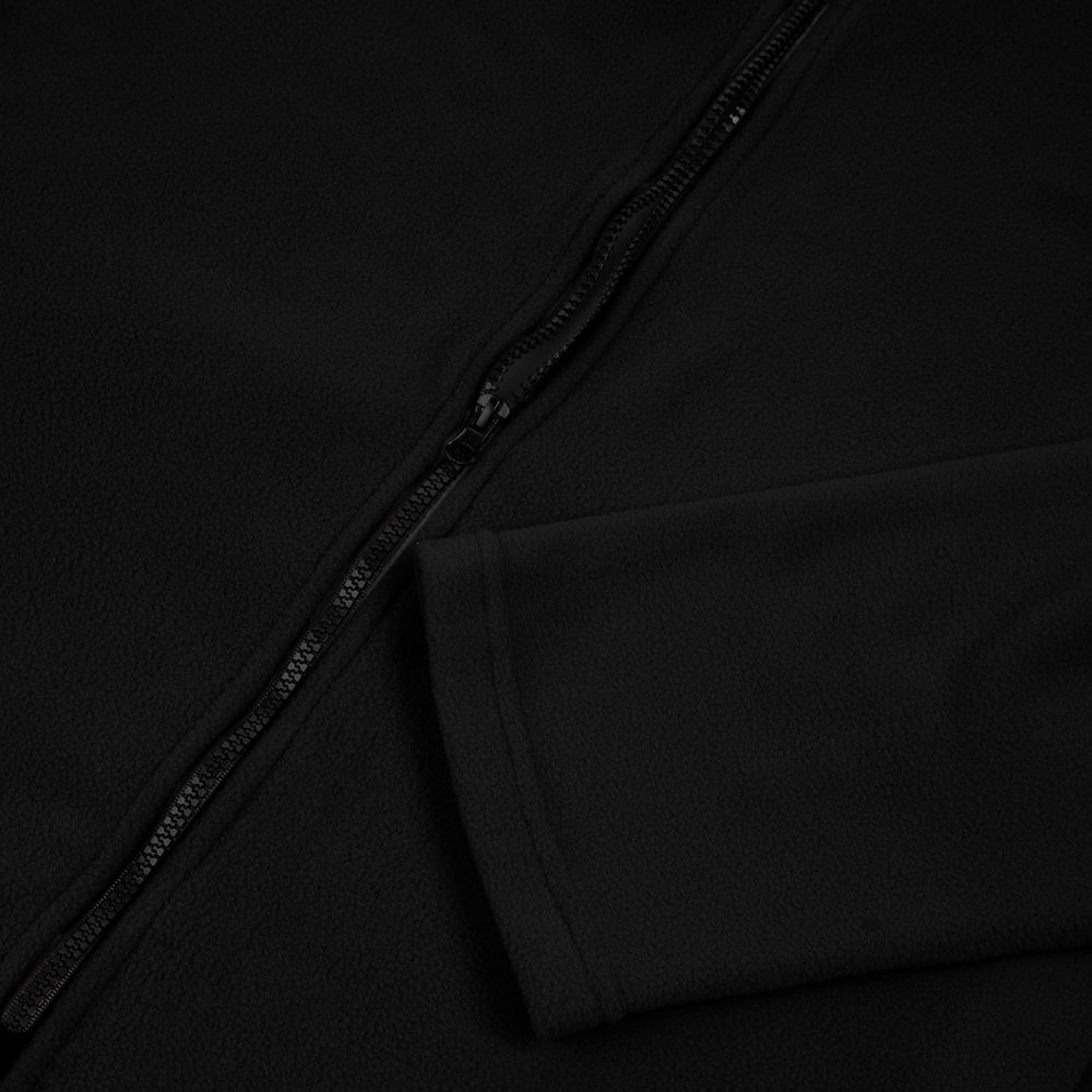 Куртка флисовая унисекс Manakin, черная, черный, флис