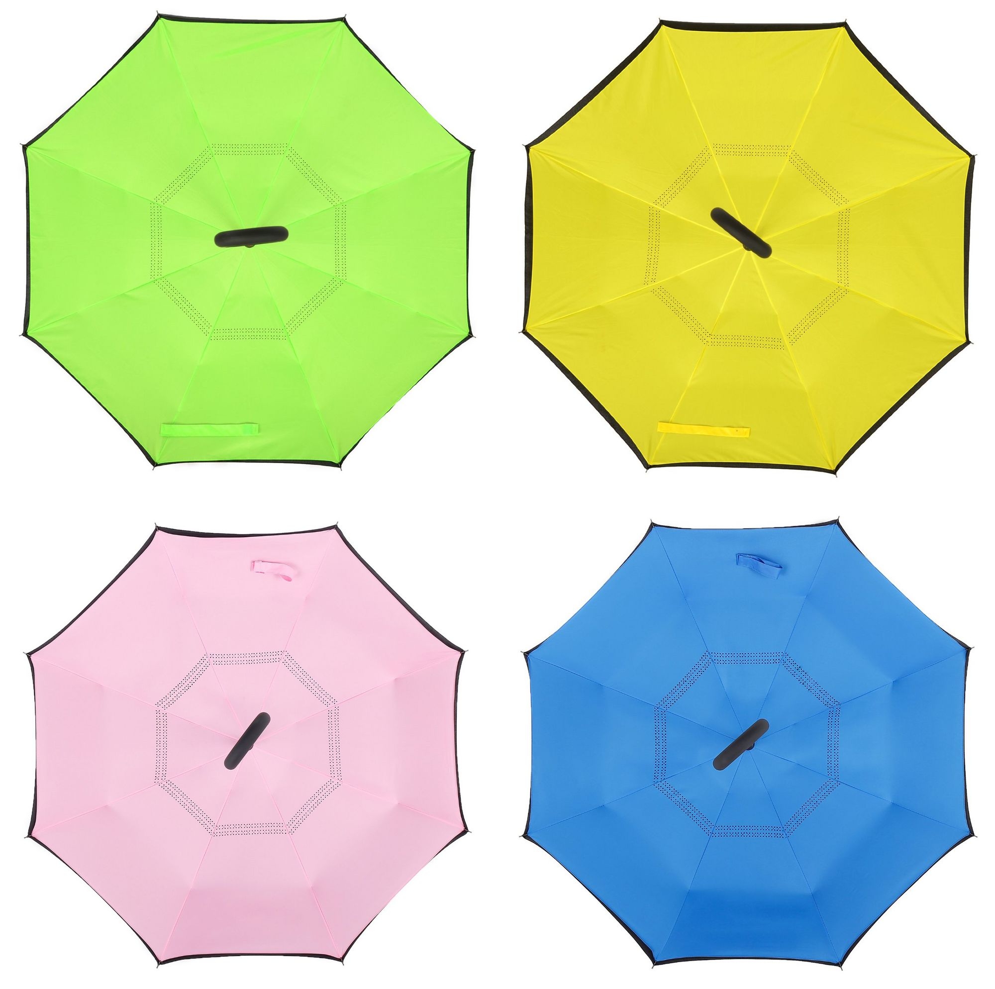 Зонт «Наоборот», купол – полиэстер / понж; ручка – пластик