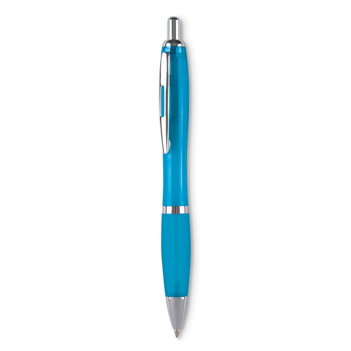 Шариковая ручка синие чернила, бирюзовый, пластик
