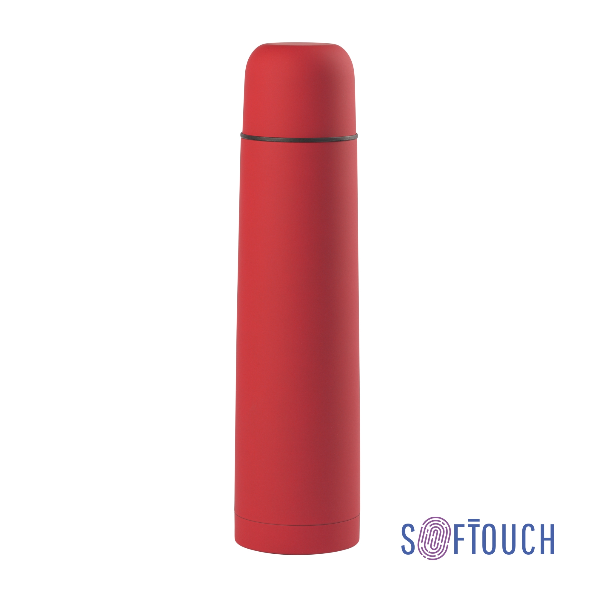 Термос "Родос" 1000 мл, покрытие soft touch, красный, нержавеющая сталь/soft touch