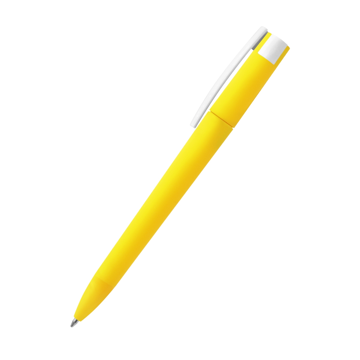 Ручка пластиковая T-pen софт-тач, желтая, желтый