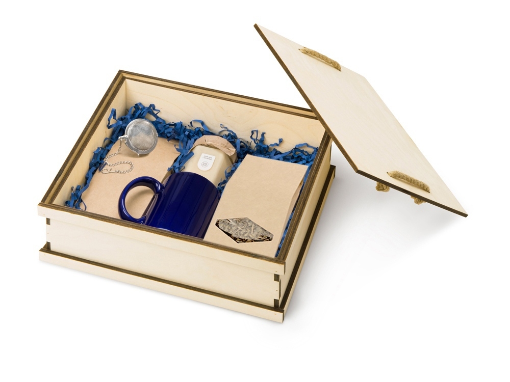 Подарочный набор «Tea Duo Deluxe», коричневый, дерево, металл, керамика