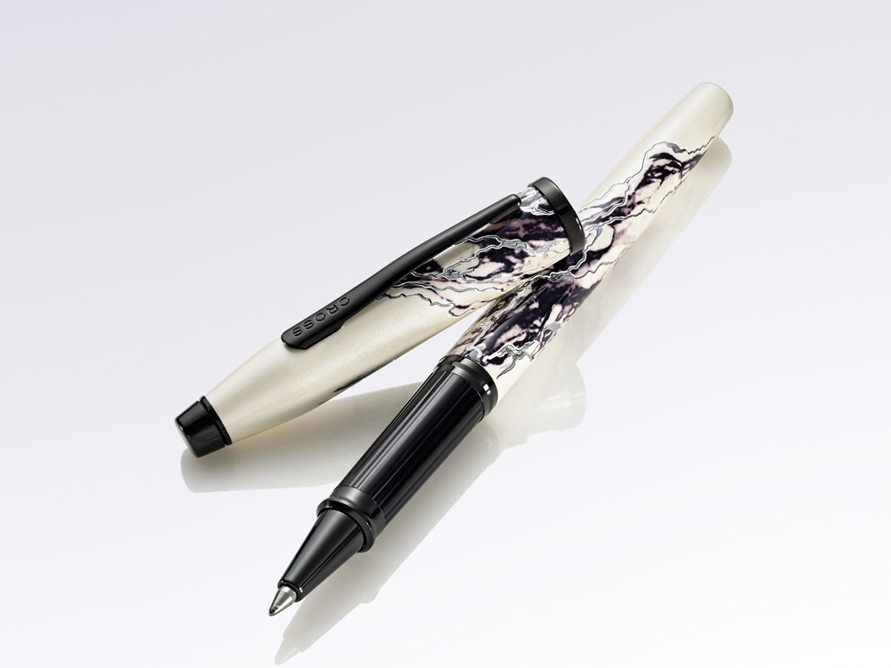 Ручка-роллер «Selectip Cross Wanderlust Everest», белый, фиолетовый, металл