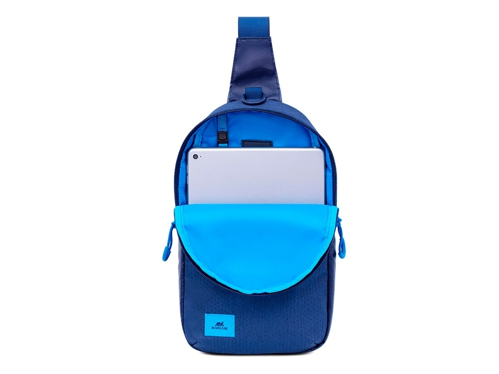 Сумка-слинг для смартфона и планшета до 10.1", синий, полиэстер, пластик