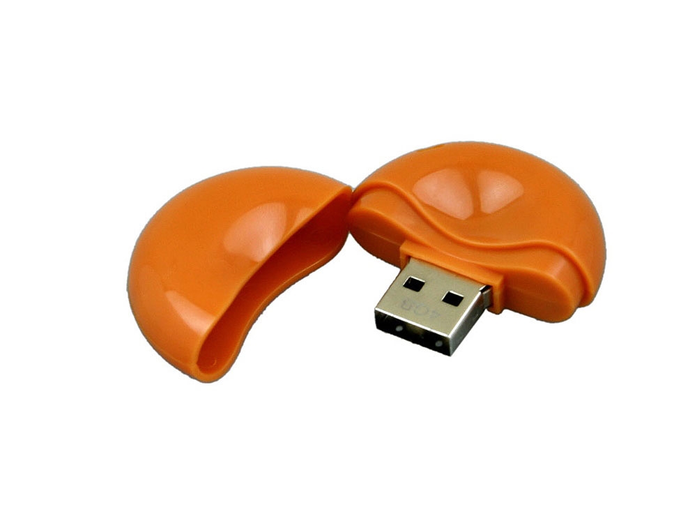 USB 2.0- флешка промо на 8 Гб круглой формы, оранжевый, пластик
