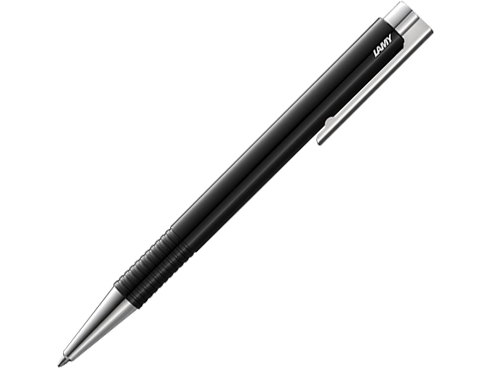 Ручка пластиковая шариковая «logo M+», черный, пластик, металл