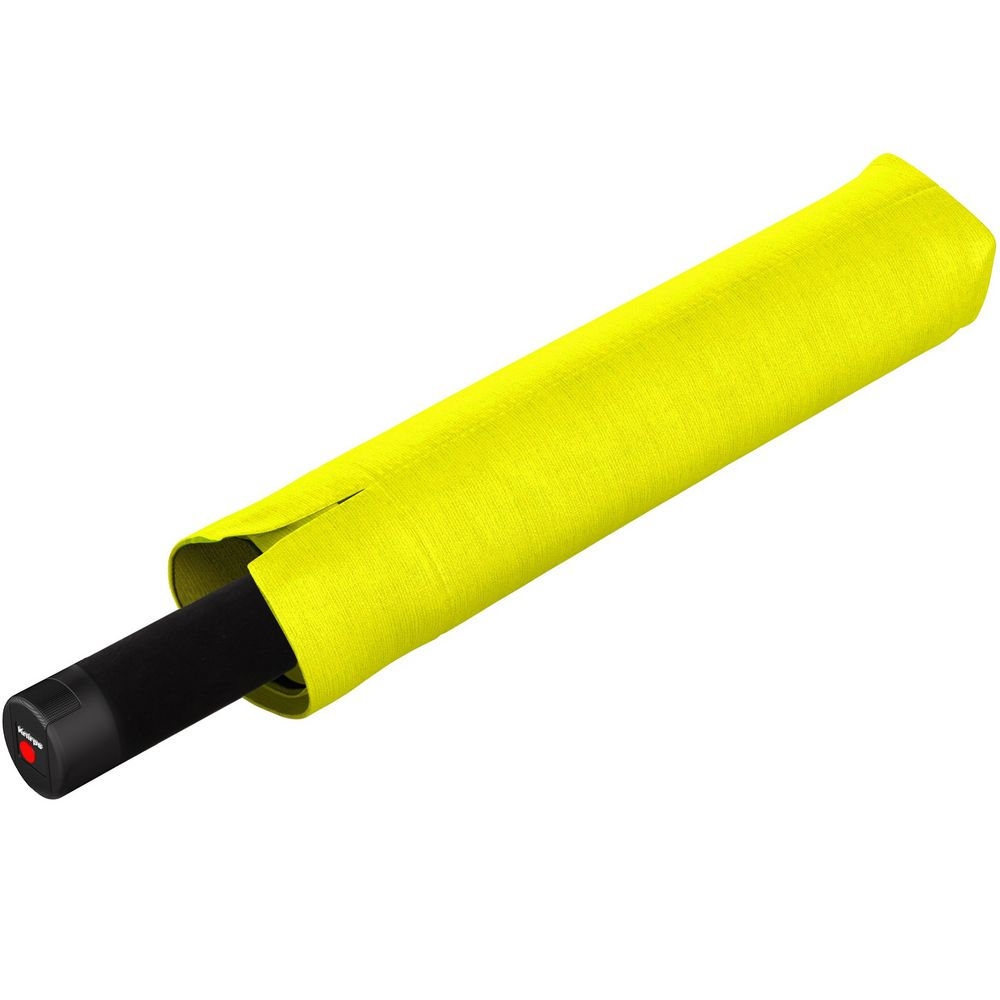 Складной зонт U.090, желтый, желтый, купол - эпонж, 280t; спицы - стеклопластик