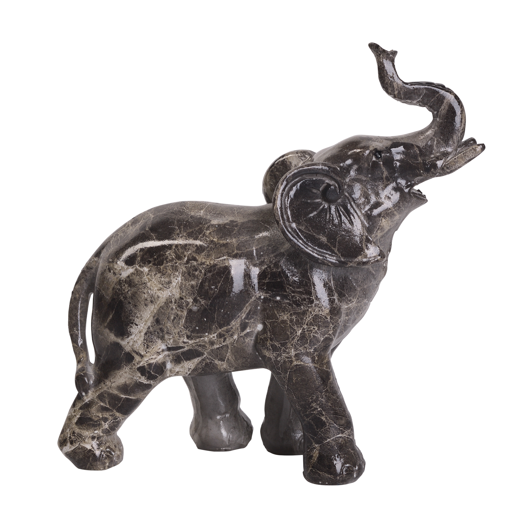 Скульптура "Слон", черный, полимер