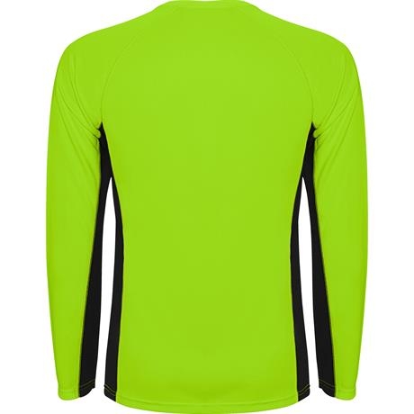 Спортивная футболка SHANGHAI L/S мужская, ФЛУОРЕСЦЕНТНЫЙ ЗЕЛЕНЫЙ/ЧЕРНЫЙ 2XL, флуоресцентный зеленый/черный