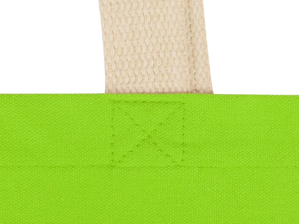 Сумка для шопинга «Steady» хлопковая с парусиновыми ручками, 260 г/м2, зеленый, хлопок