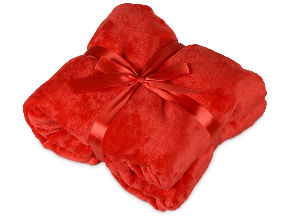 Подарочный набор «Cozy hygge» с пледом и термосом, красный, полиэстер, металл, флис