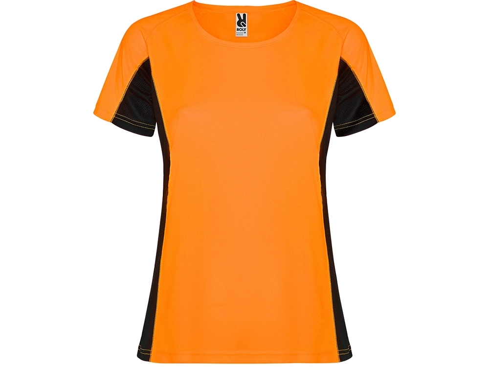 Спортивная футболка «Shanghai» женская, черный, оранжевый, полиэстер