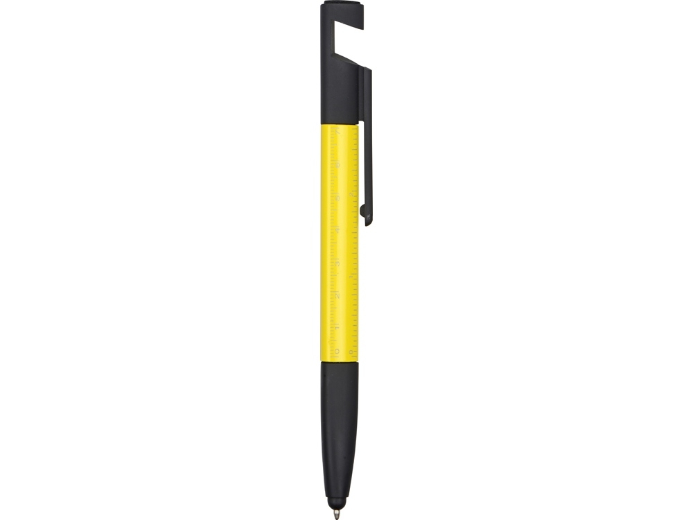 Ручка-стилус пластиковая шариковая «Multy», черный, желтый, пластик