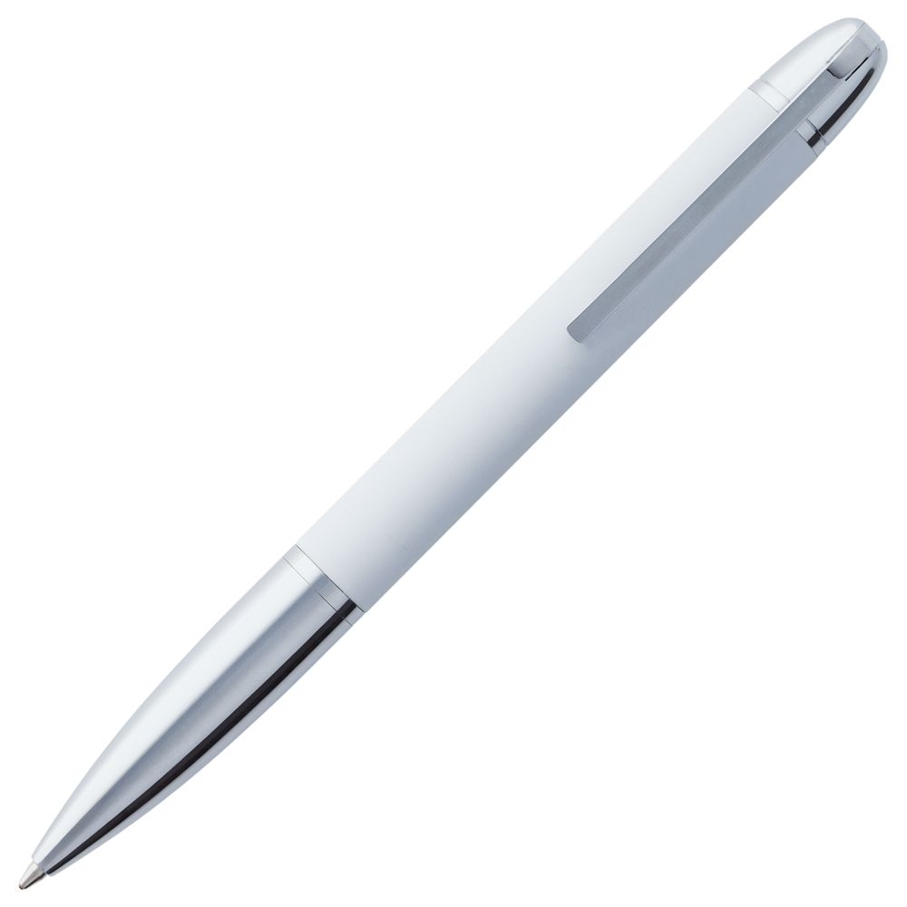 Ручка шариковая Arc Soft Touch, белая, белый, металл; покрытие софт-тач