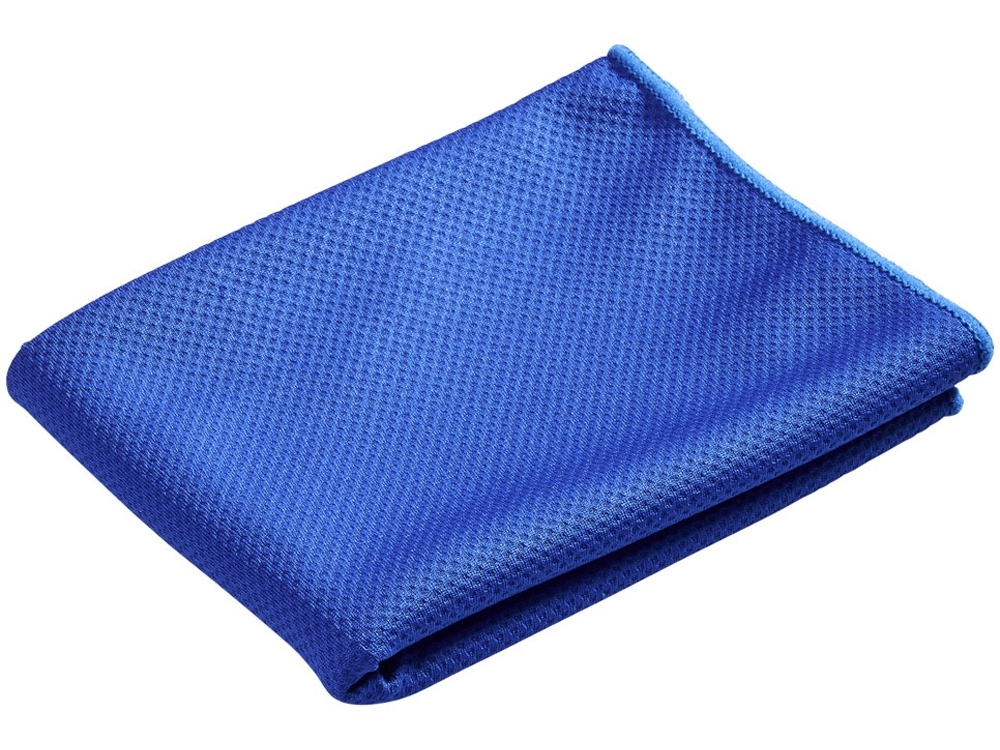 Охлаждающее полотенце «Peter» в сетчатом мешочке, синий, полиэстер
