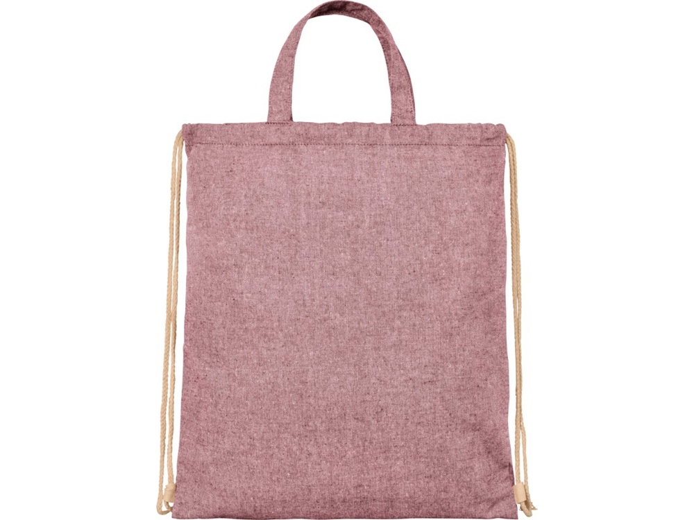 Сумка-рюкзак «Pheebs» из переработанного хлопка, 210 г/м², бордовый, полиэстер, хлопок